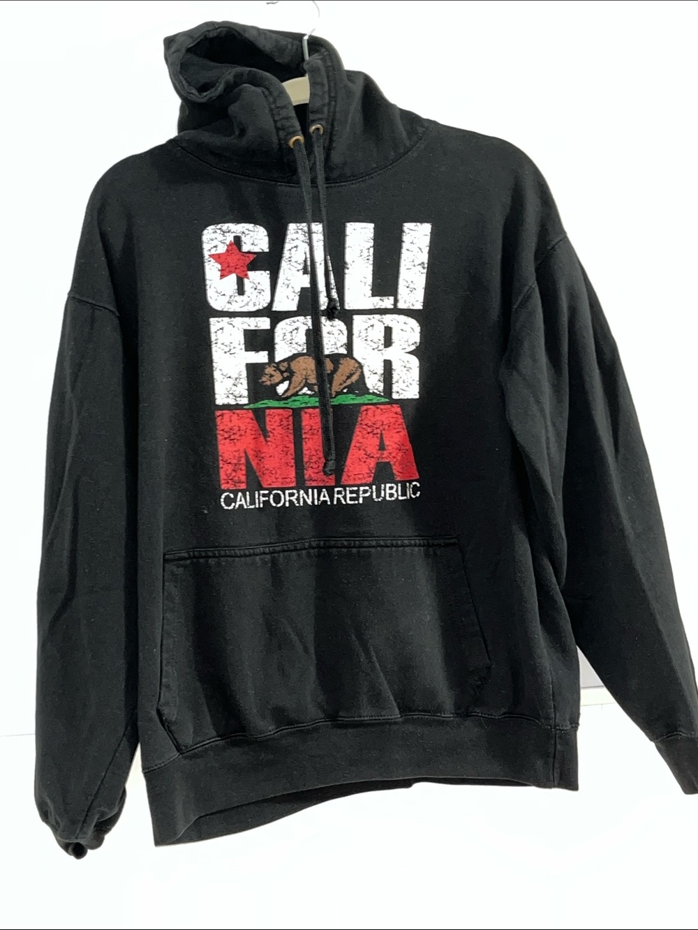 Vintage California Republic, black hoodie/Pullover size extra large